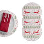 Hermia 2757Supla Mantel de Mesa - 4 Piezas, Poliéster/Algodón, Diámetro 37 cm